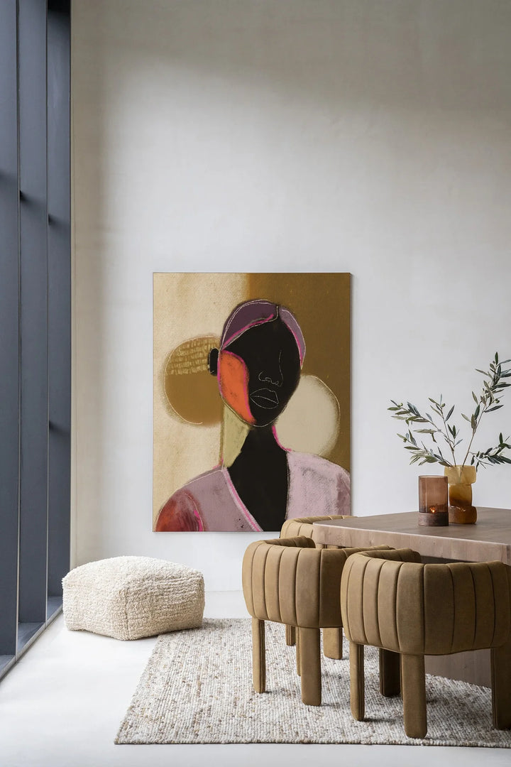 Silhouette Lady 1 - Moderne Wanddecoratie | Artprint, Glass Art & Wandkleed