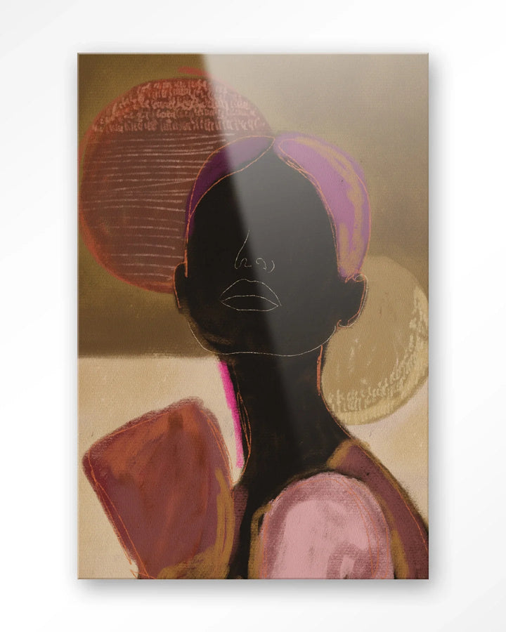 Silhouette Lady 2 - Moderne Wanddecoratie | Artprint, Glass Art & Wandkleed