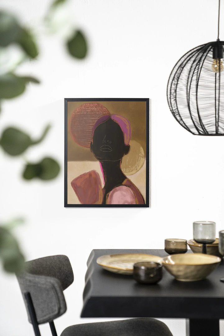 Silhouette Lady 2 - Moderne Wanddecoratie | Artprint, Glass Art & Wandkleed