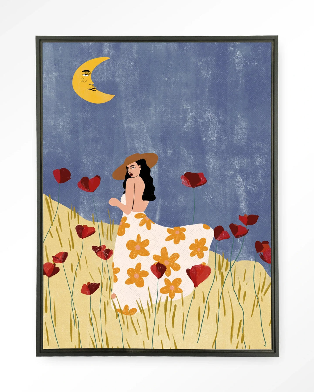 Girl In A Poppyfield - Moderne Wanddecoratie | Artprint, Glass Art & Wandkleed
