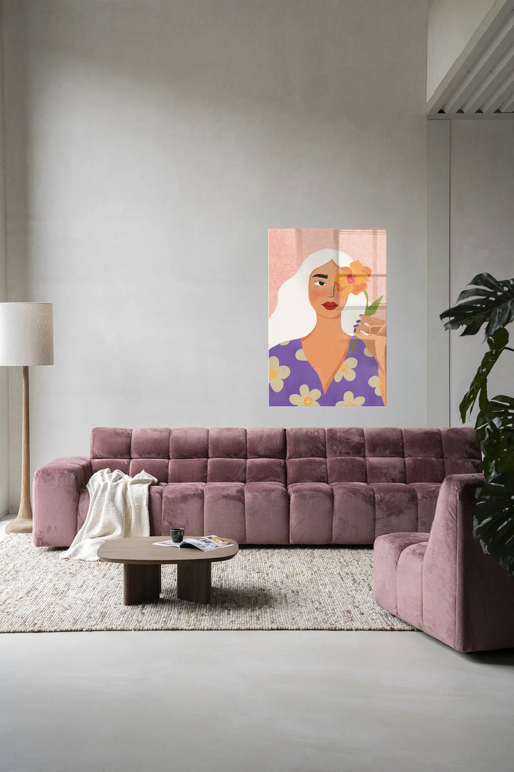 Flower Girly - Moderne Wanddecoratie | Artprint, Glass Art & Wandkleed