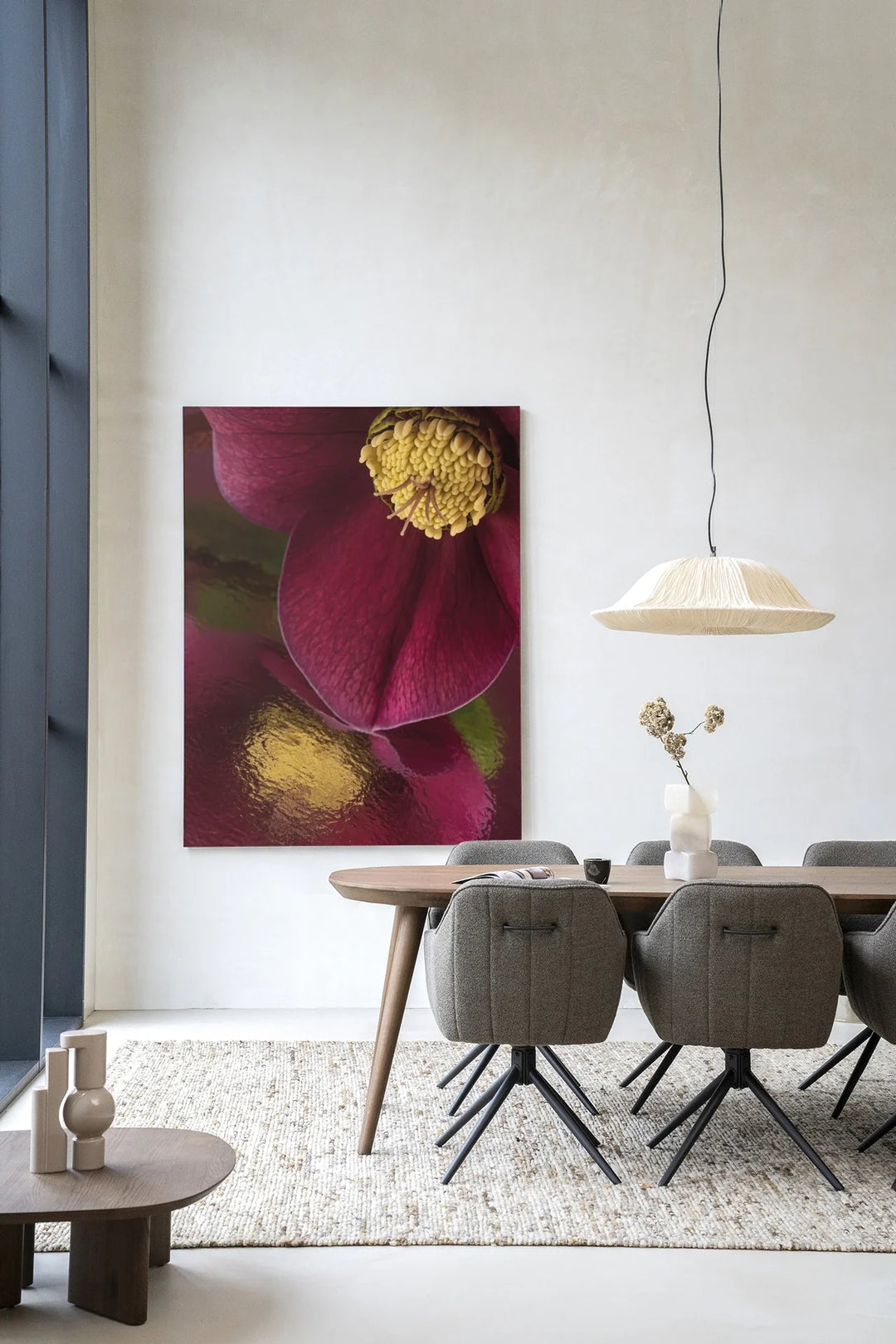 Weerspiegeling Van Een Kerstroos - Moderne Wanddecoratie | Artprint, Glass Art & Wandkleed