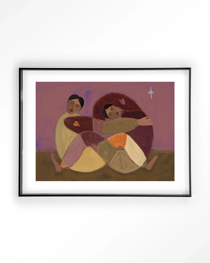 Rolling Sisters - Moderne Wanddecoratie | Artprint, Glass Art & Wandkleed