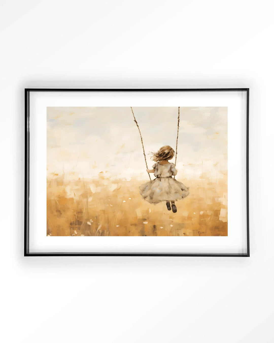 Swinging Girl - Moderne Wanddecoratie | Artprint, Glass Art & Wandkleed