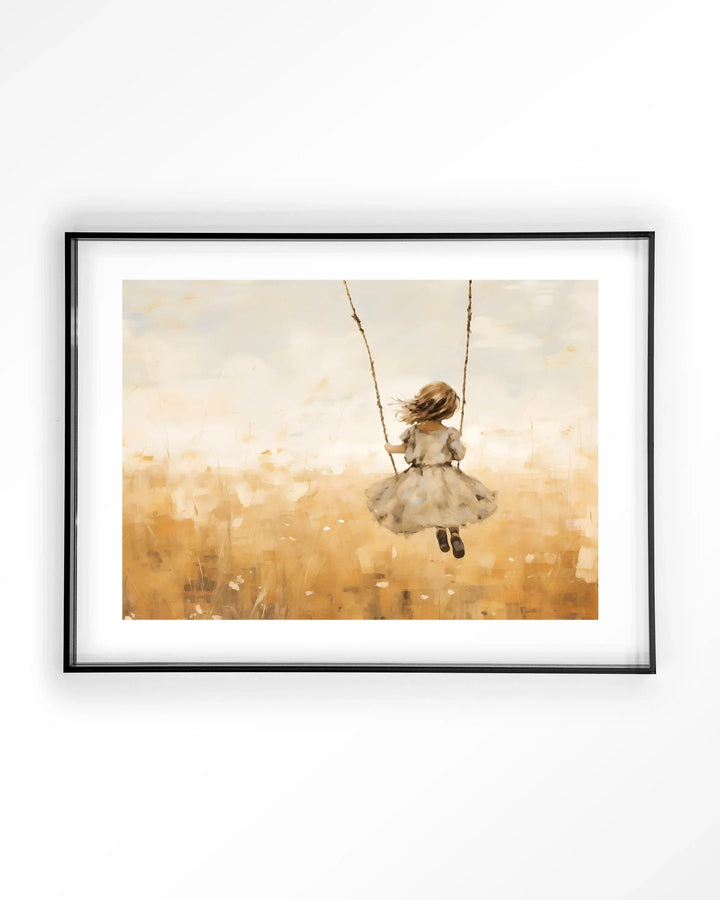 Swinging Girl - Moderne Wanddecoratie | Artprint, Glass Art & Wandkleed
