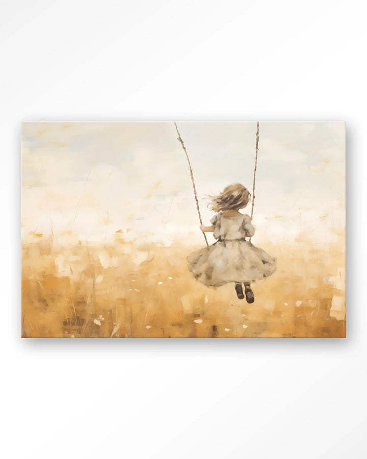 Swinging Girl - Moderne Wanddecoratie | Artprint, Glass Art & Wandkleed