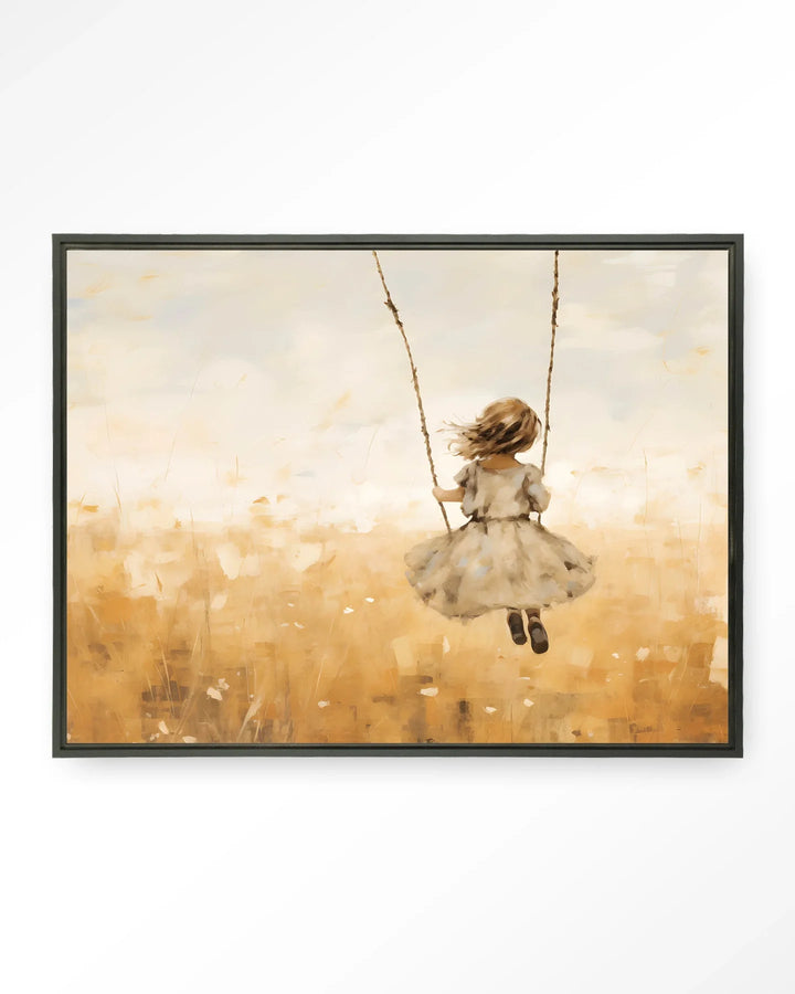 Swinging Girl - Moderne Wanddecoratie | Artprint, Glass Art & Wandkleed