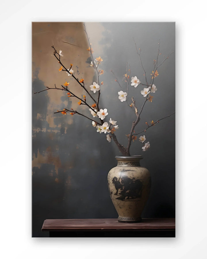 Dark Blossom Vase - Moderne Wanddecoratie | Artprint, Glass Art & Wandkleed