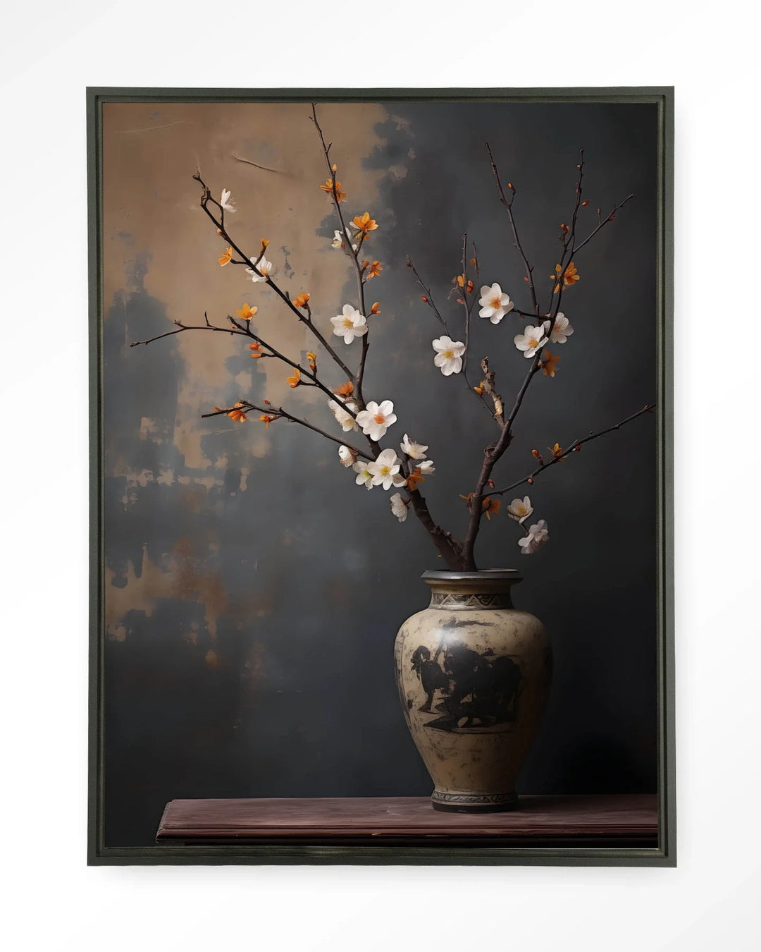Dark Blossom Vase - Moderne Wanddecoratie | Artprint, Glass Art & Wandkleed