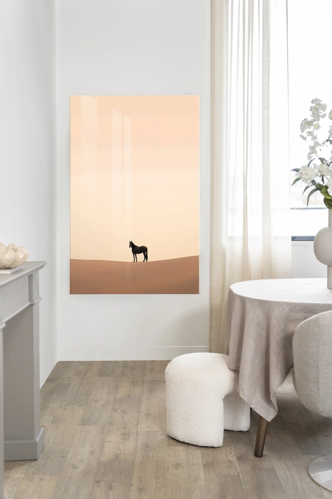 Desert Horse - Moderne Wanddecoratie | Artprint, Glass Art & Wandkleed