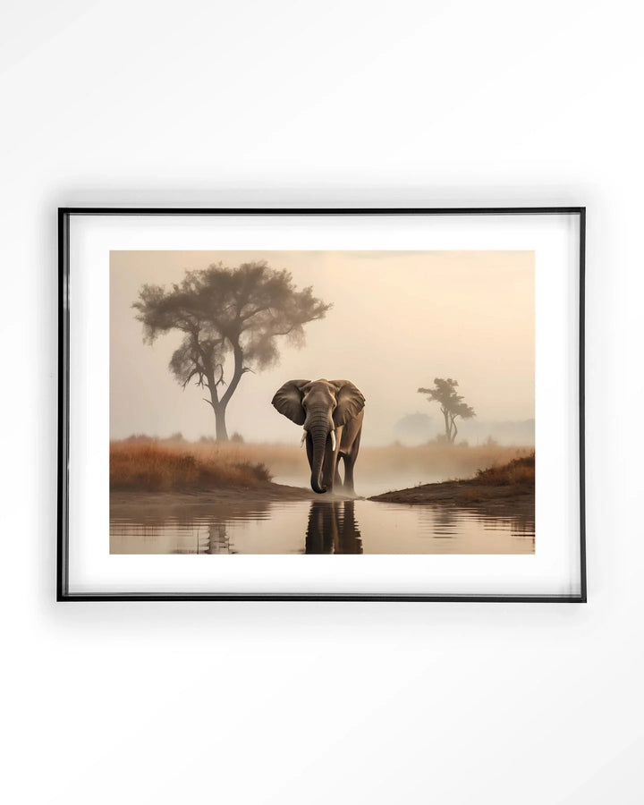 Savannah Elephant - Moderne Wanddecoratie | Artprint, Glass Art & Wandkleed