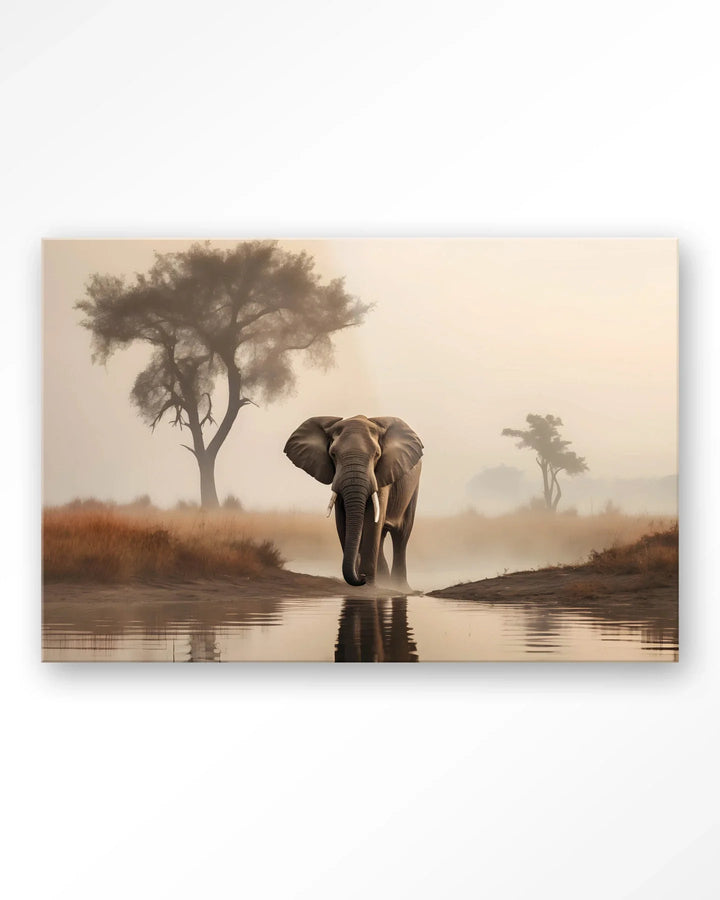 Savannah Elephant - Moderne Wanddecoratie | Artprint, Glass Art & Wandkleed
