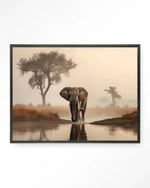 Savannah Elephant - Moderne Wanddecoratie | Artprint, Glass Art & Wandkleed