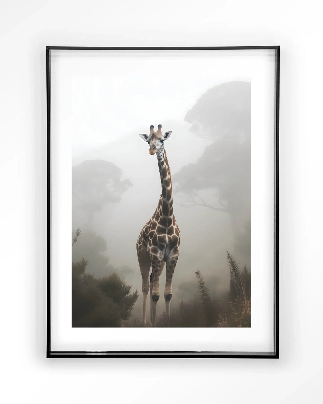 Giraffe Mist - Moderne Wanddecoratie | Artprint, Glass Art & Wandkleed