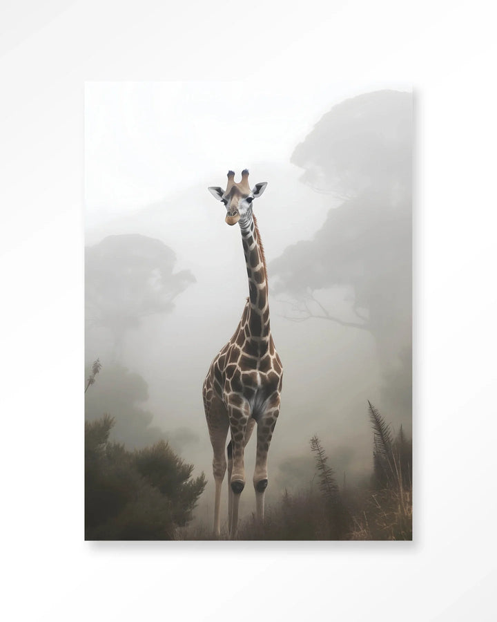Giraffe Mist - Moderne Wanddecoratie | Artprint, Glass Art & Wandkleed