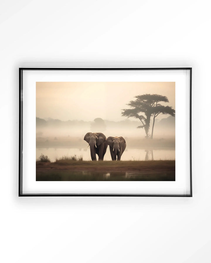 Elephant Mother - Moderne Wanddecoratie | Artprint, Glass Art & Wandkleed