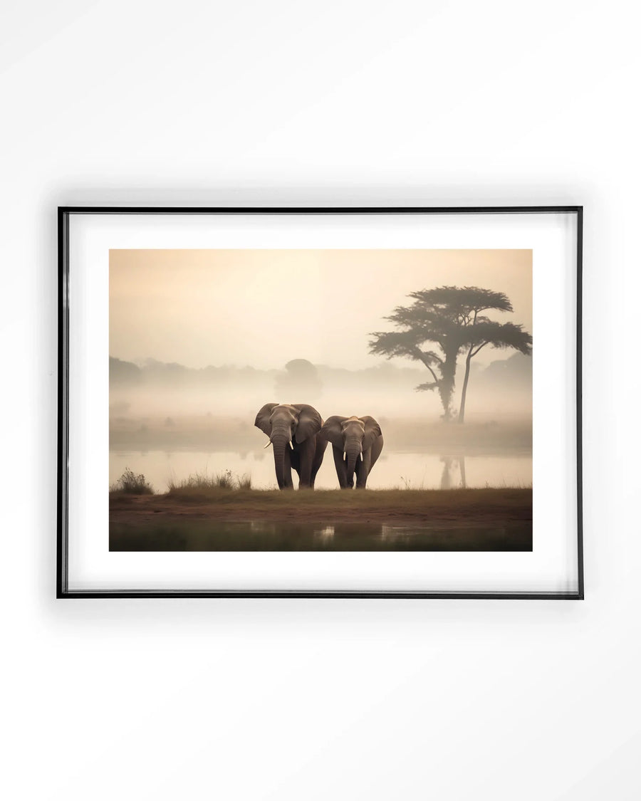 Elephant Mother - Moderne Wanddecoratie | Artprint, Glass Art & Wandkleed