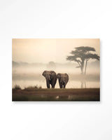 Elephant Mother - Moderne Wanddecoratie | Artprint, Glass Art & Wandkleed