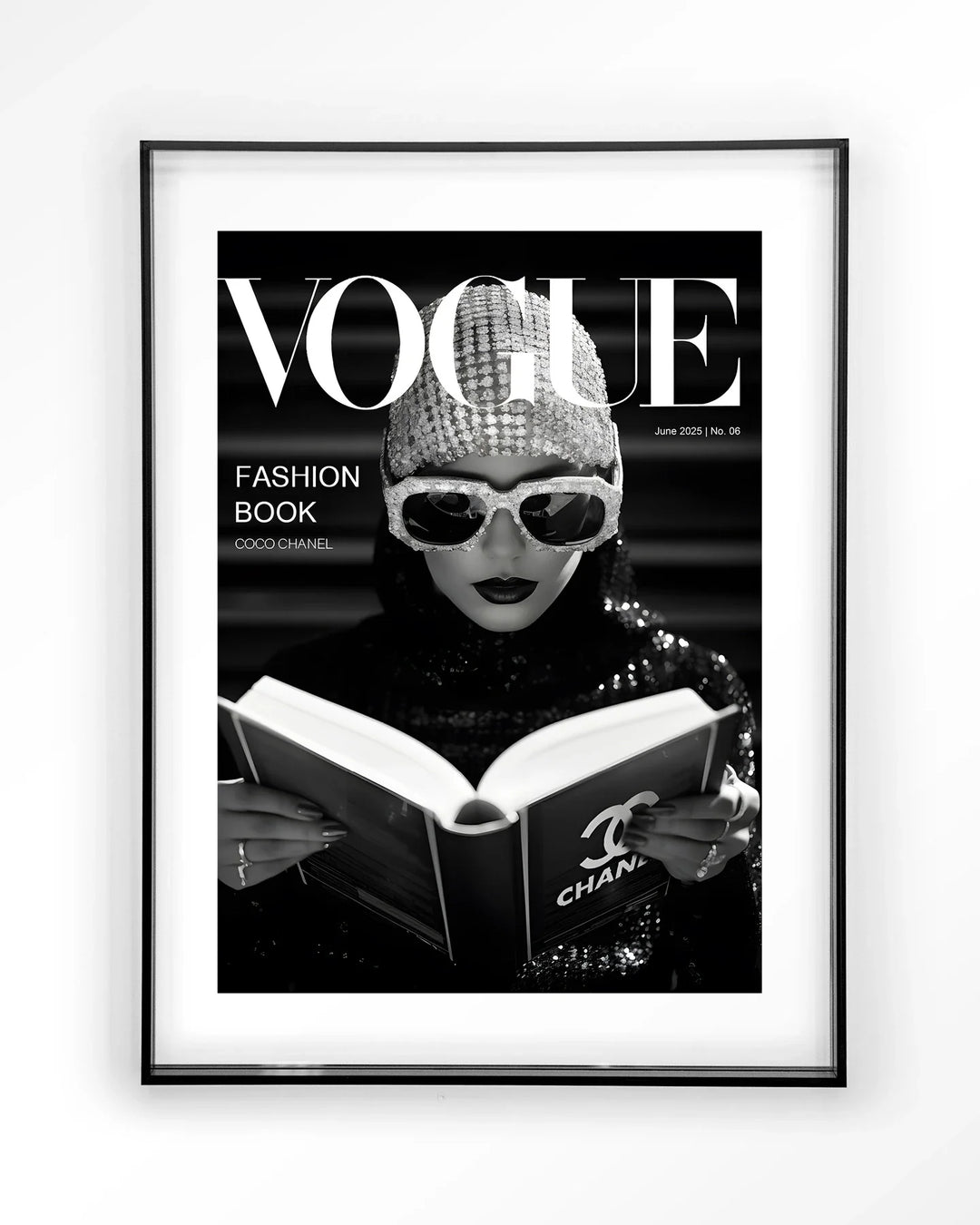 Fashion Book Black - Moderne Wanddecoratie | Artprint, Glass Art & Wandkleed