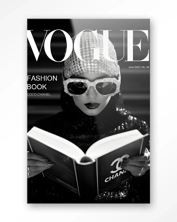 Fashion Book Black - Moderne Wanddecoratie | Artprint, Glass Art & Wandkleed