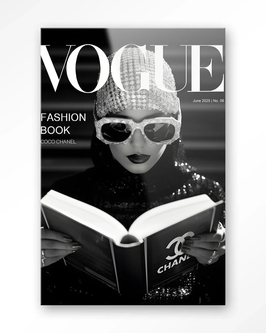 Fashion Book Black - Moderne Wanddecoratie | Artprint, Glass Art & Wandkleed