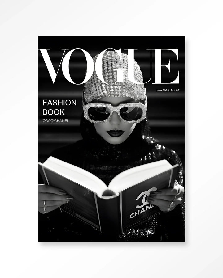 Fashion Book Black - Moderne Wanddecoratie | Artprint, Glass Art & Wandkleed