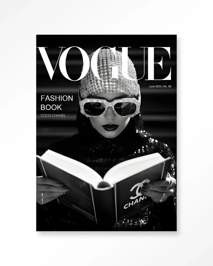 Fashion Book Black - Moderne Wanddecoratie | Artprint, Glass Art & Wandkleed