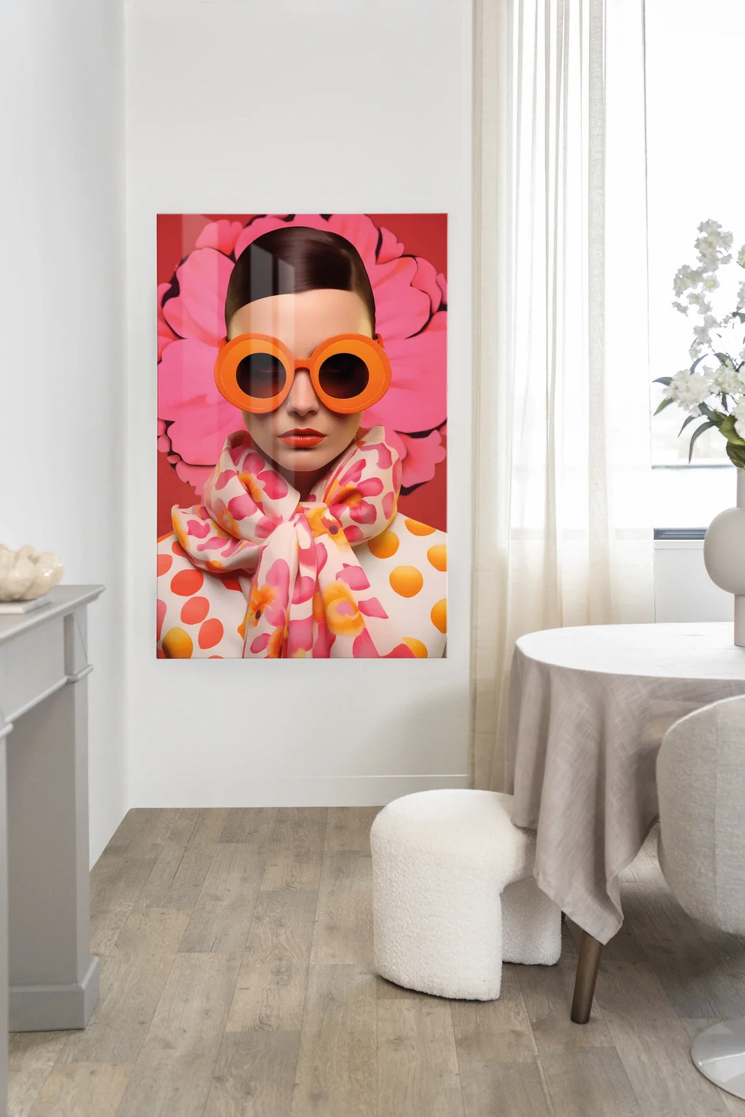 Pink Flower - Moderne Wanddecoratie | Artprint, Glass Art & Wandkleed