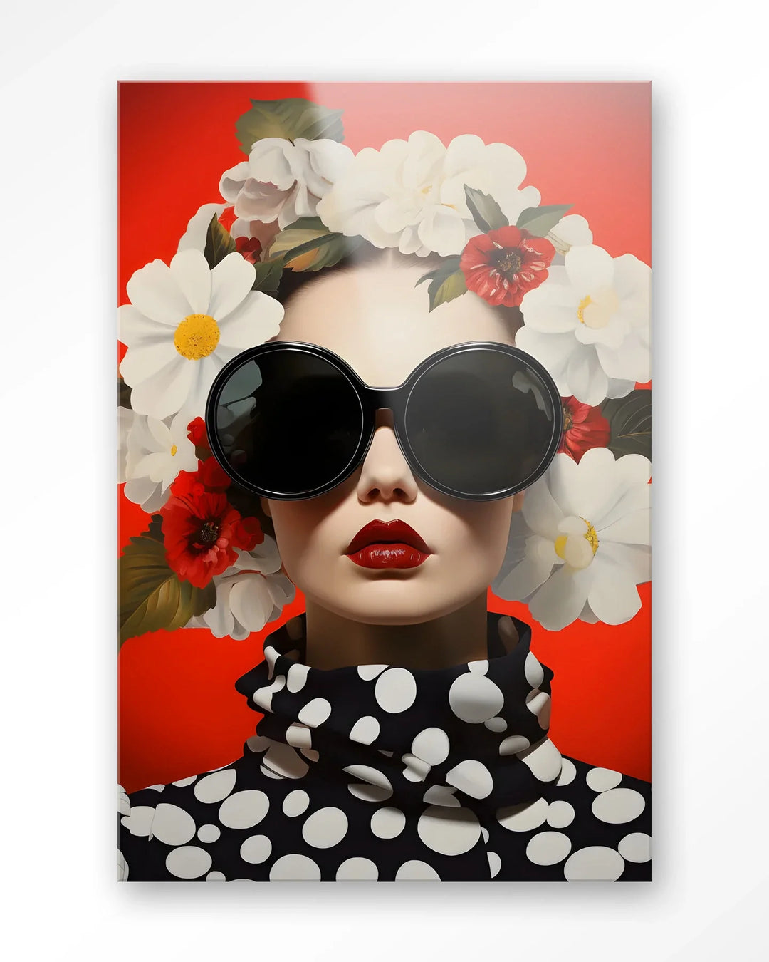 Red Flower - Moderne Wanddecoratie | Artprint, Glass Art & Wandkleed