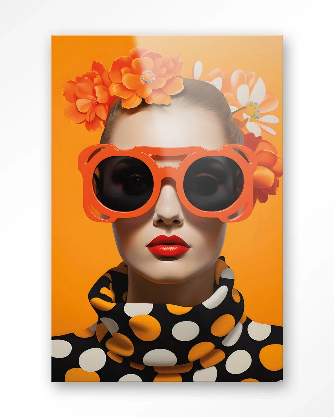 Orange Flower - Moderne Wanddecoratie | Artprint, Glass Art & Wandkleed