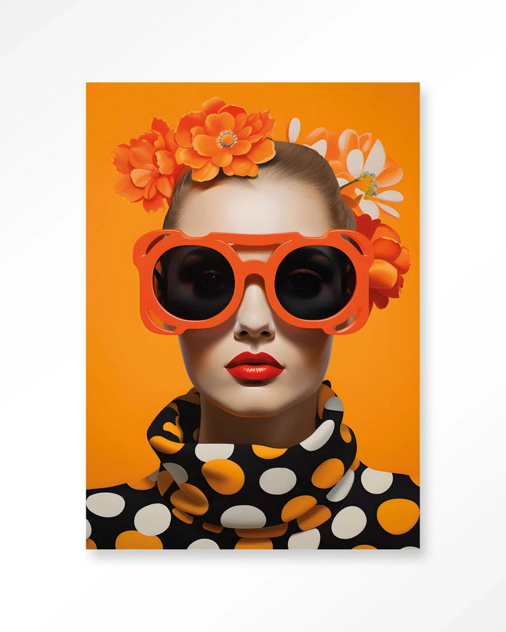 Orange Flower - Moderne Wanddecoratie | Artprint, Glass Art & Wandkleed