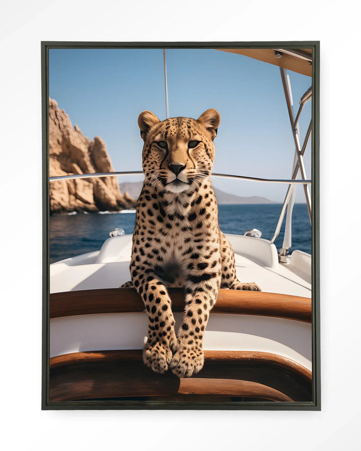 Sailboat Cheetah - Moderne Wanddecoratie | Artprint, Glass Art & Wandkleed