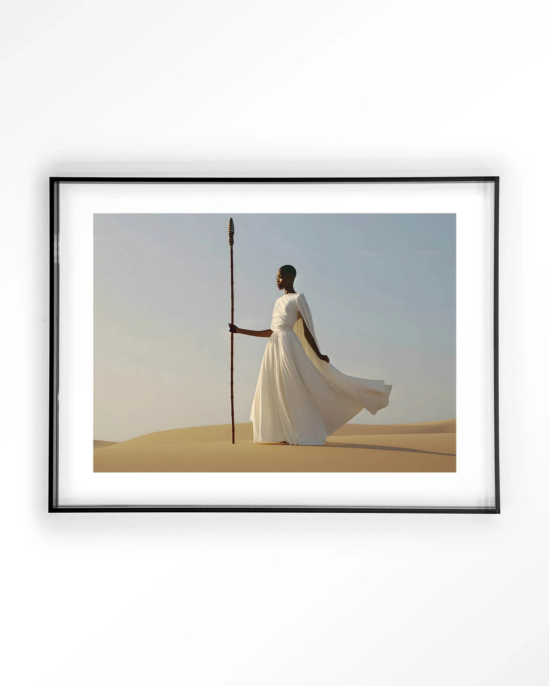 Warrior In White - Moderne Wanddecoratie | Artprint, Glass Art & Wandkleed