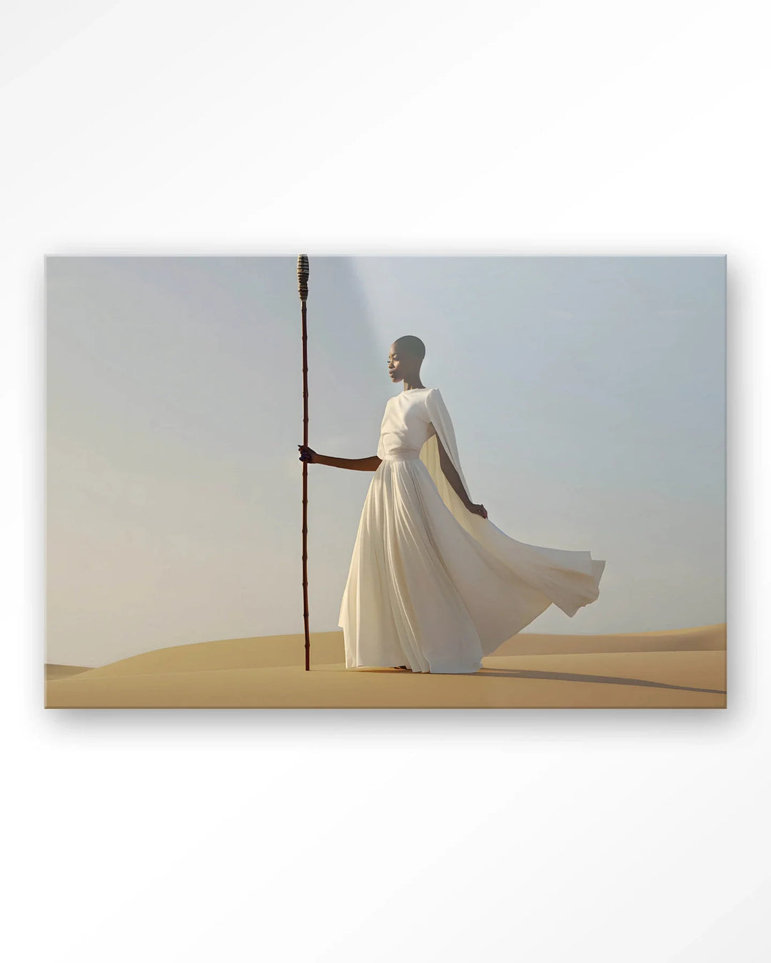 Warrior In White - Moderne Wanddecoratie | Artprint, Glass Art & Wandkleed