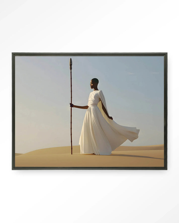 Warrior In White - Moderne Wanddecoratie | Artprint, Glass Art & Wandkleed