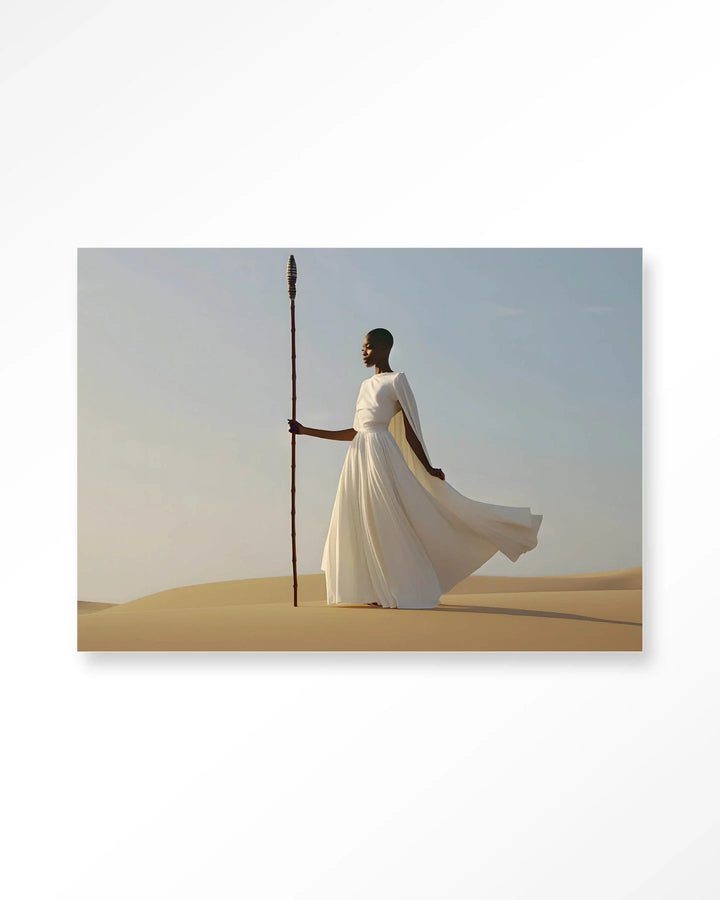 Warrior In White - Moderne Wanddecoratie | Artprint, Glass Art & Wandkleed