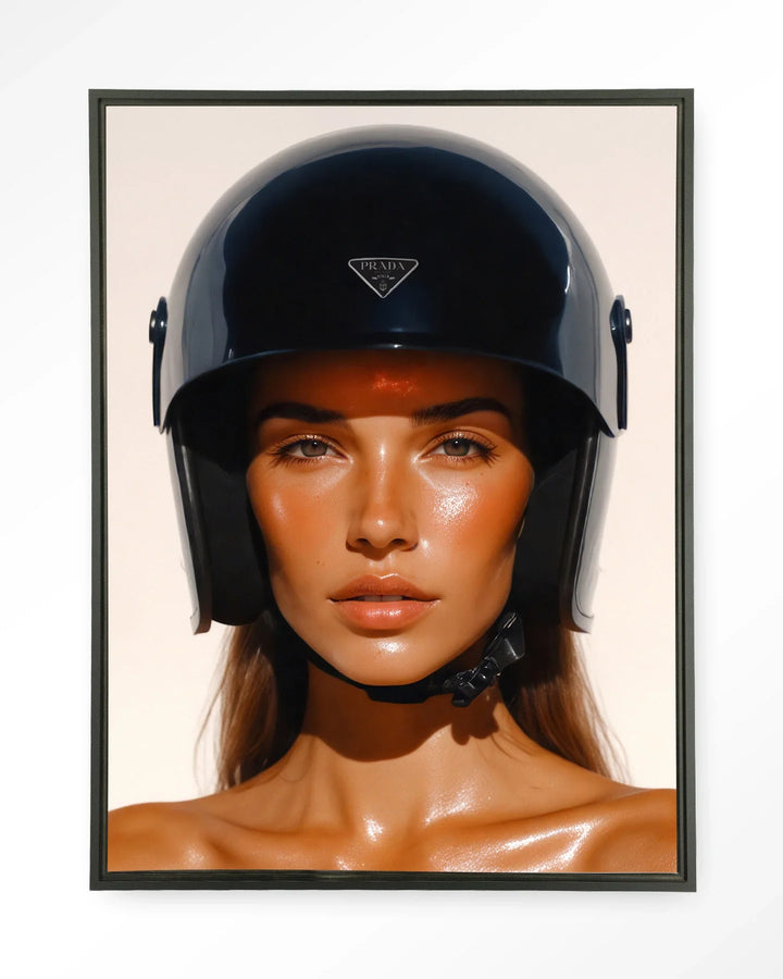Prada Helmet - Moderne Wanddecoratie | Artprint, Glass Art & Wandkleed