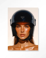 Prada Helmet - Moderne Wanddecoratie | Artprint, Glass Art & Wandkleed