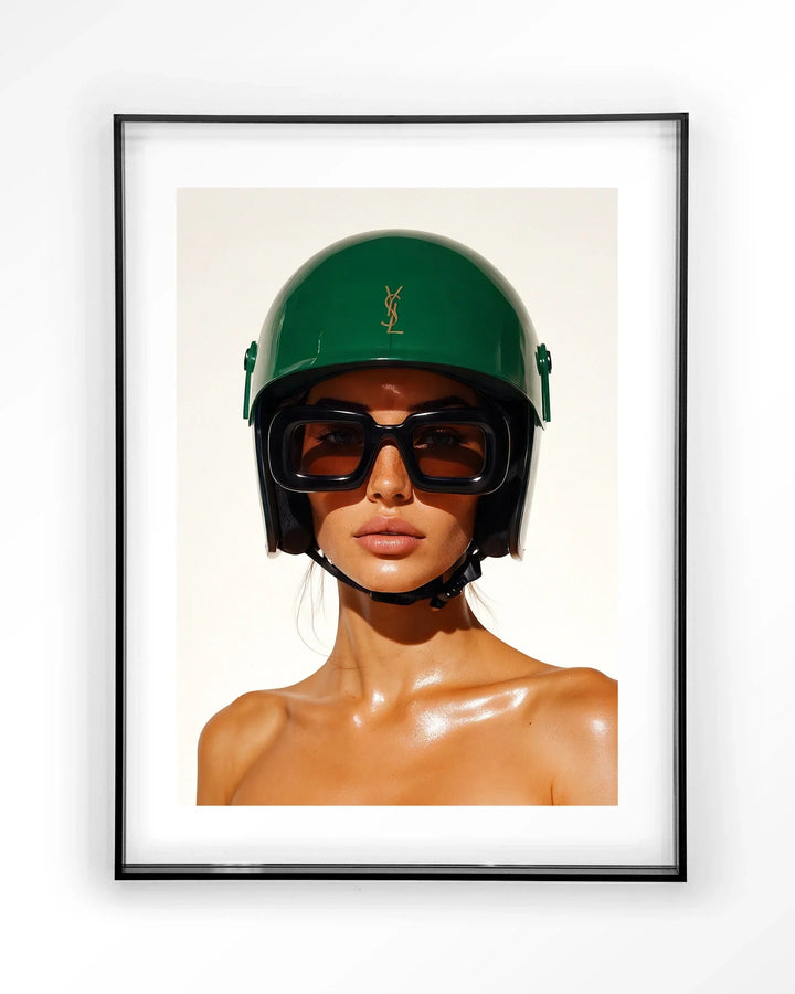 Saint Laurent Helmet - Moderne Wanddecoratie | Artprint, Glass Art & Wandkleed