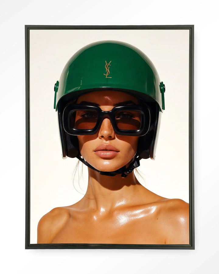 Saint Laurent Helmet - Moderne Wanddecoratie | Artprint, Glass Art & Wandkleed