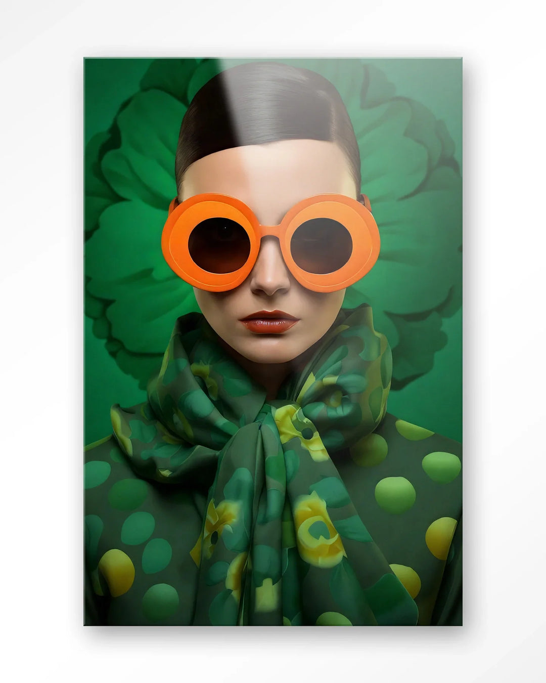 Green Flower - Moderne Wanddecoratie | Artprint, Glass Art & Wandkleed