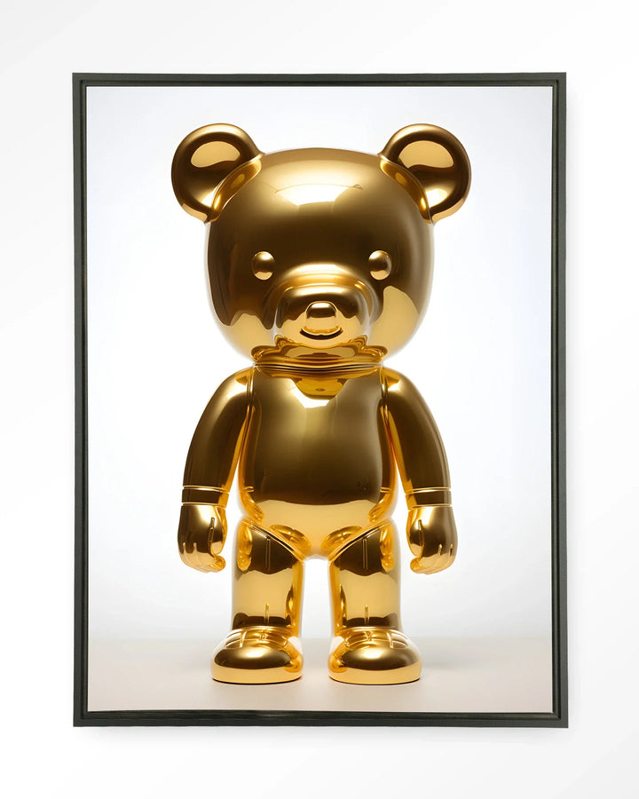 Golden Teddybear - Moderne Wanddecoratie | Artprint, Glass Art & Wandkleed