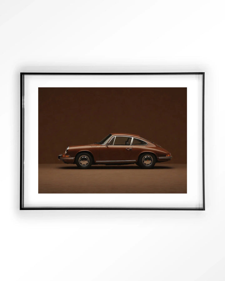 Brown Porsche - Moderne Wanddecoratie | Artprint, Glass Art & Wandkleed