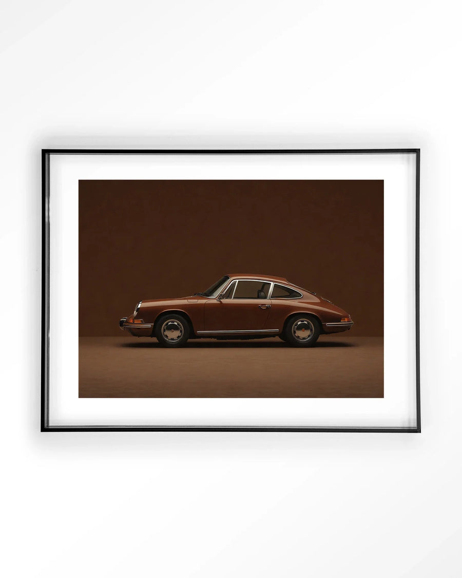 Brown Porsche - Moderne Wanddecoratie | Artprint, Glass Art & Wandkleed