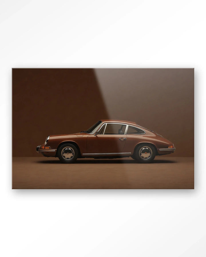 Brown Porsche - Moderne Wanddecoratie | Artprint, Glass Art & Wandkleed