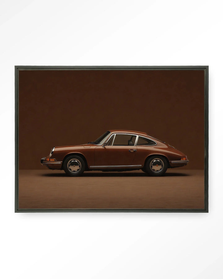 Brown Porsche - Moderne Wanddecoratie | Artprint, Glass Art & Wandkleed