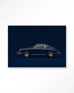 Blue Porsche - Moderne Wanddecoratie | Artprint, Glass Art & Wandkleed