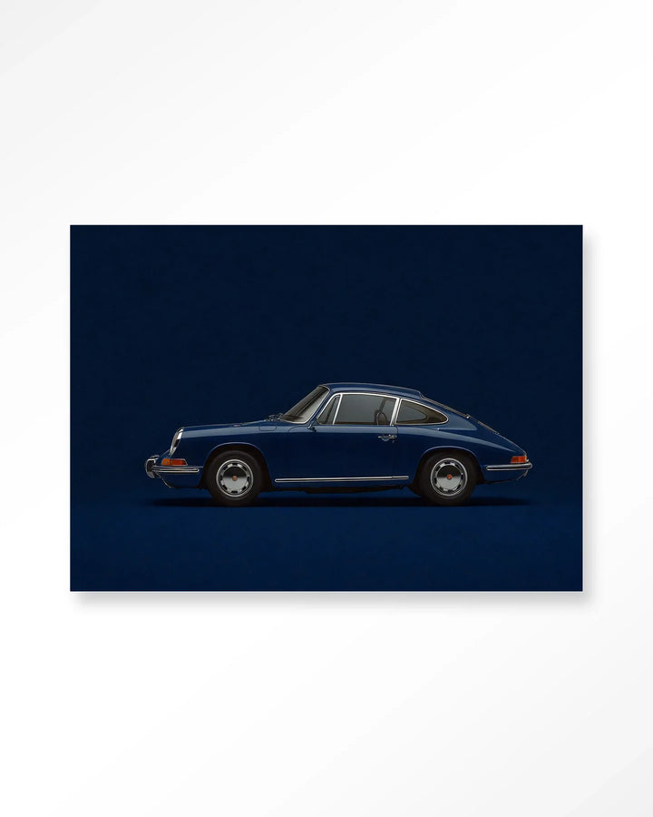 Blue Porsche - Moderne Wanddecoratie | Artprint, Glass Art & Wandkleed