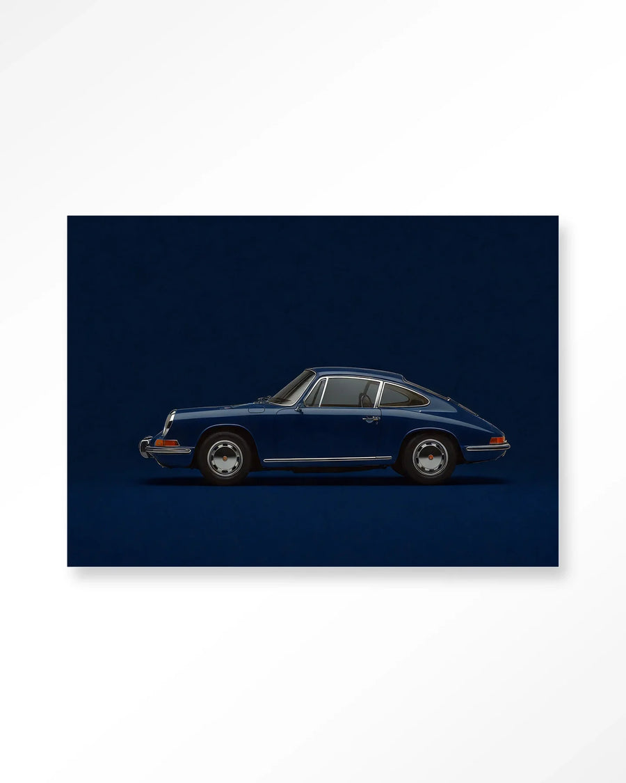 Blue Porsche - Moderne Wanddecoratie | Artprint, Glass Art & Wandkleed