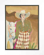 Cowgirl 3 - Moderne Wanddecoratie | Artprint, Glass Art & Wandkleed